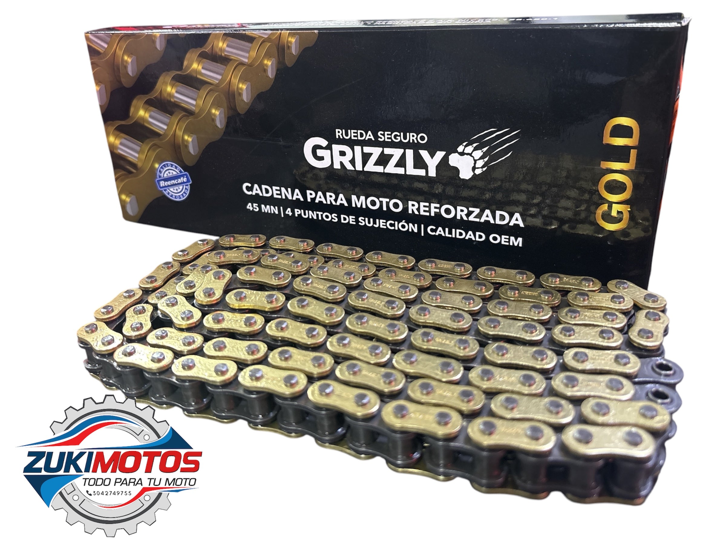 Cadena Reforzada 428HOx132L (Orrinada) Grizzly
