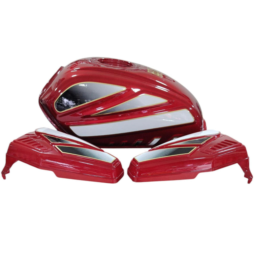 Tanque Gasolina Socialista con Tapas Laterales Rojo MotorPower